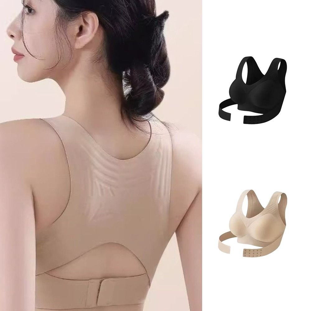 Posture Corrector Back - บราปรับท่าทางไร้ตะเข็บ ยกกระชับทรง ป้องกันการหย่อนคล้อย สายไขว้ด้านหลัง ติดตะขอด้านหน้า ชุดชั้นในกันกระแทกสำหรับผู้หญิง