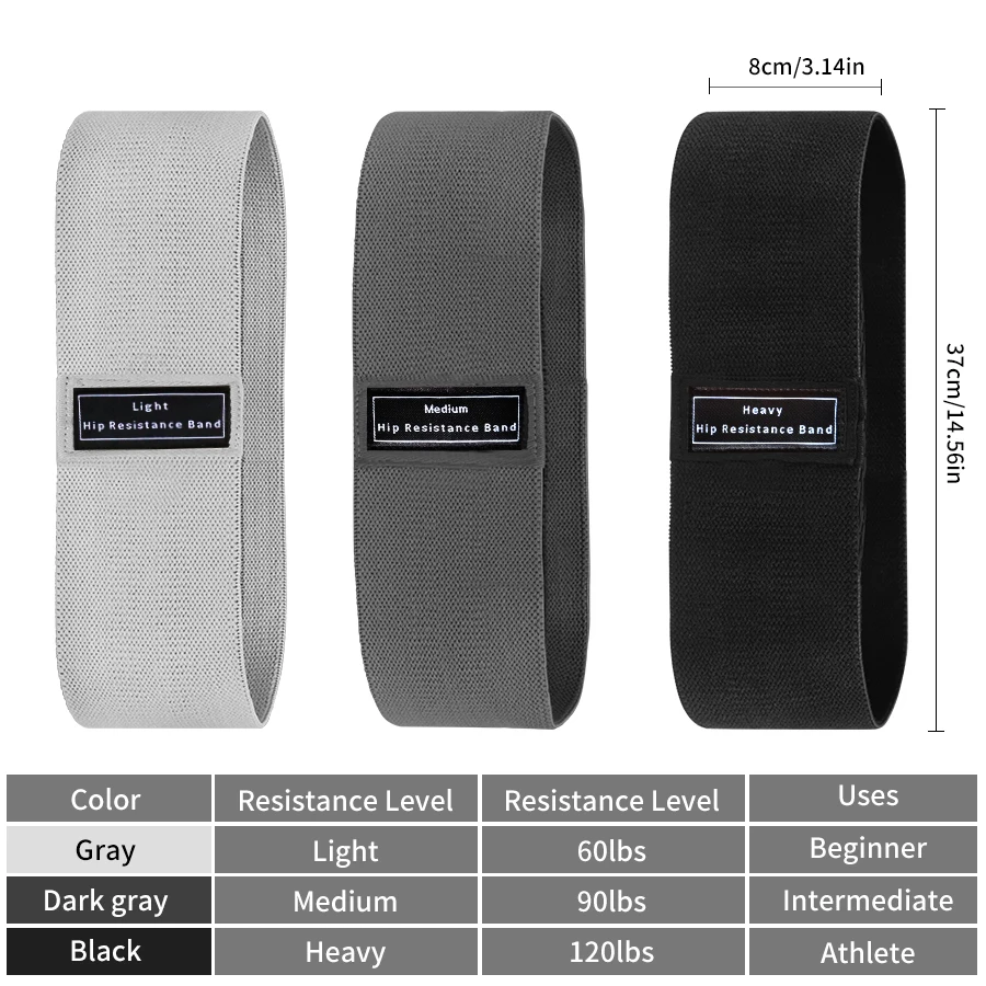 Yoga Fitness Resistance Band - สายรัดออกกำลังกายแบบยืดหยุ่นสำหรับสะโพก ต้นขา และกล้ามเนื้อก้น ใช้สำหรับการฝึกสควอท ยืดกล้ามเนื้อ ฟิตเนส