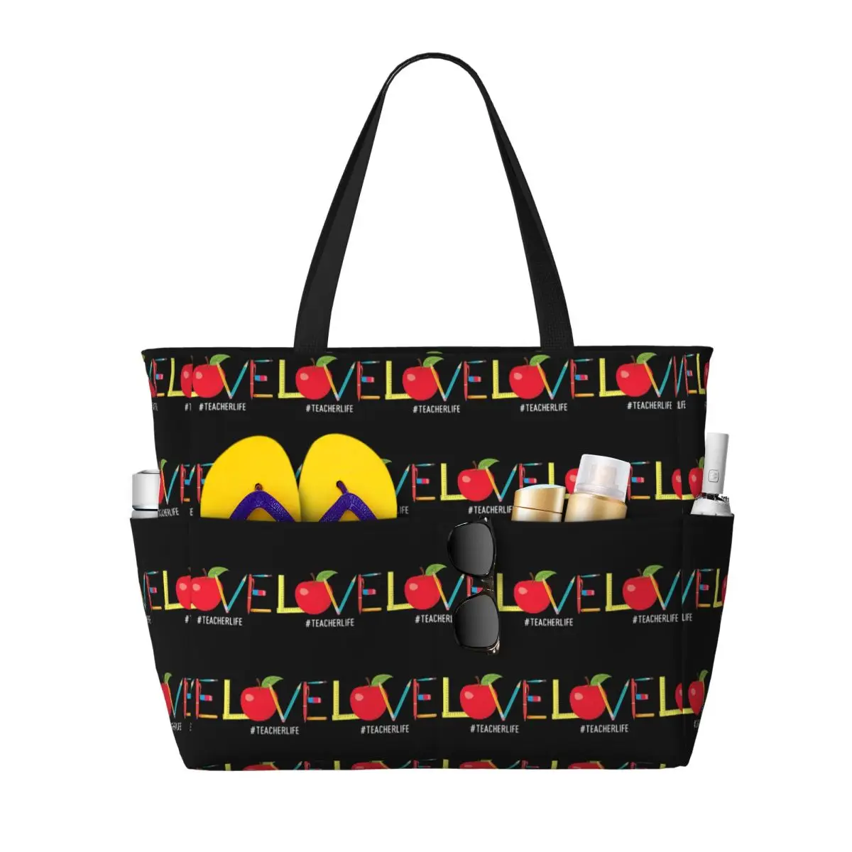 กระเป๋าโท้ทลาย Love Teacher Li - Yoga Fitness Apple บทวิจารณ์และราคา