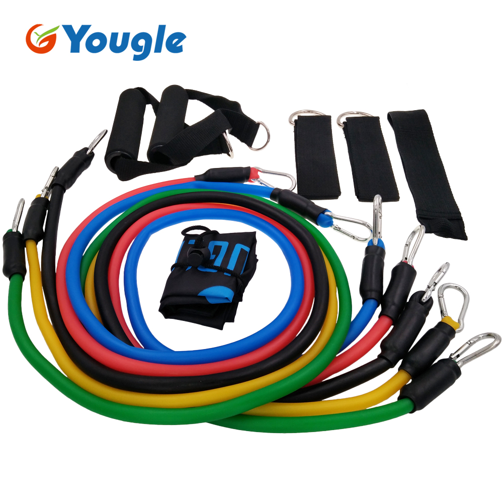 YOUGLE 11ชิ้น/เซ็ตดึงเชือกออกก - Yoga Fitness Resistance Band บทวิจารณ์และราคา