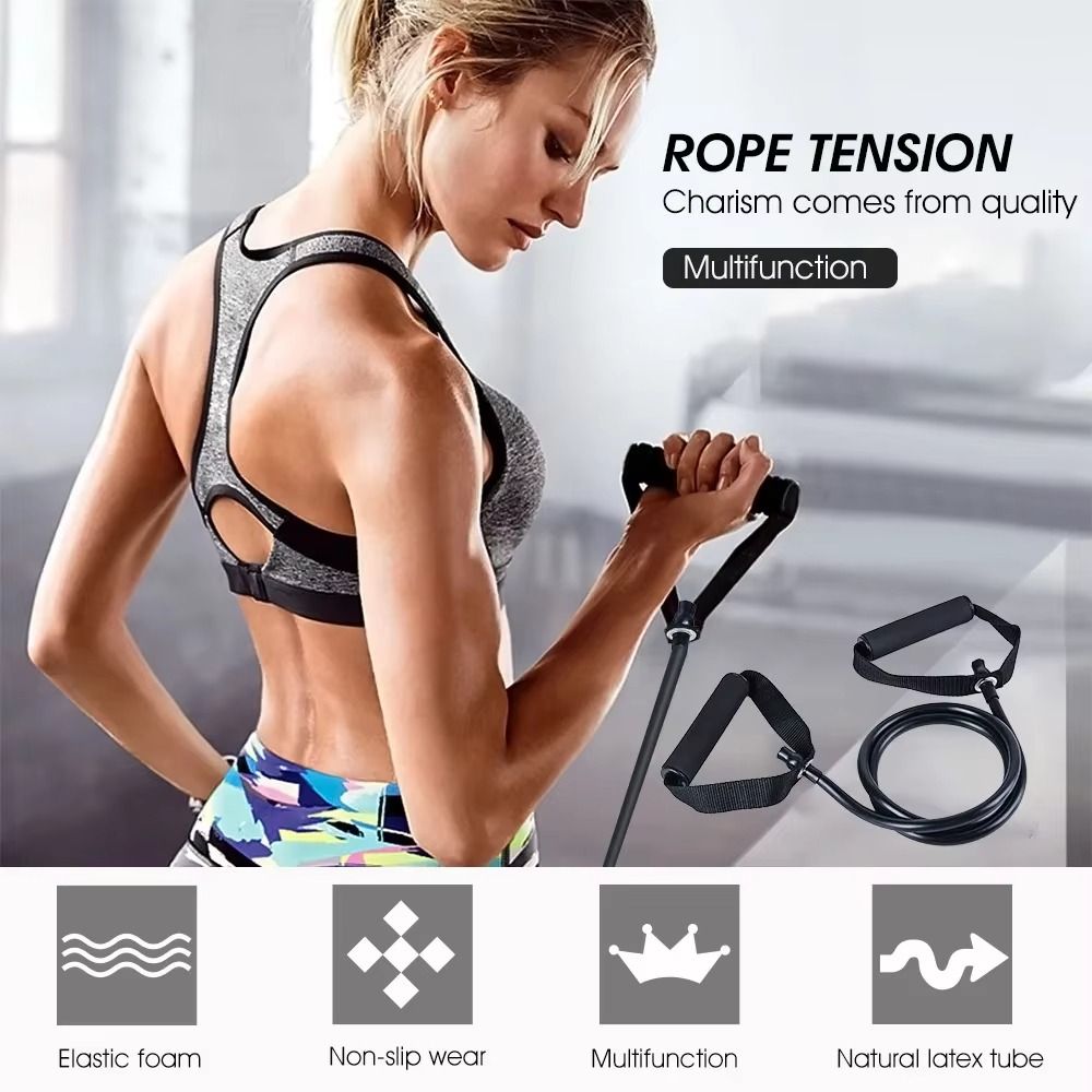 พร้อมที่จับ สายยางยืดออกกำลังก - Yoga Fitness Resistance Band บทวิจารณ์และราคา